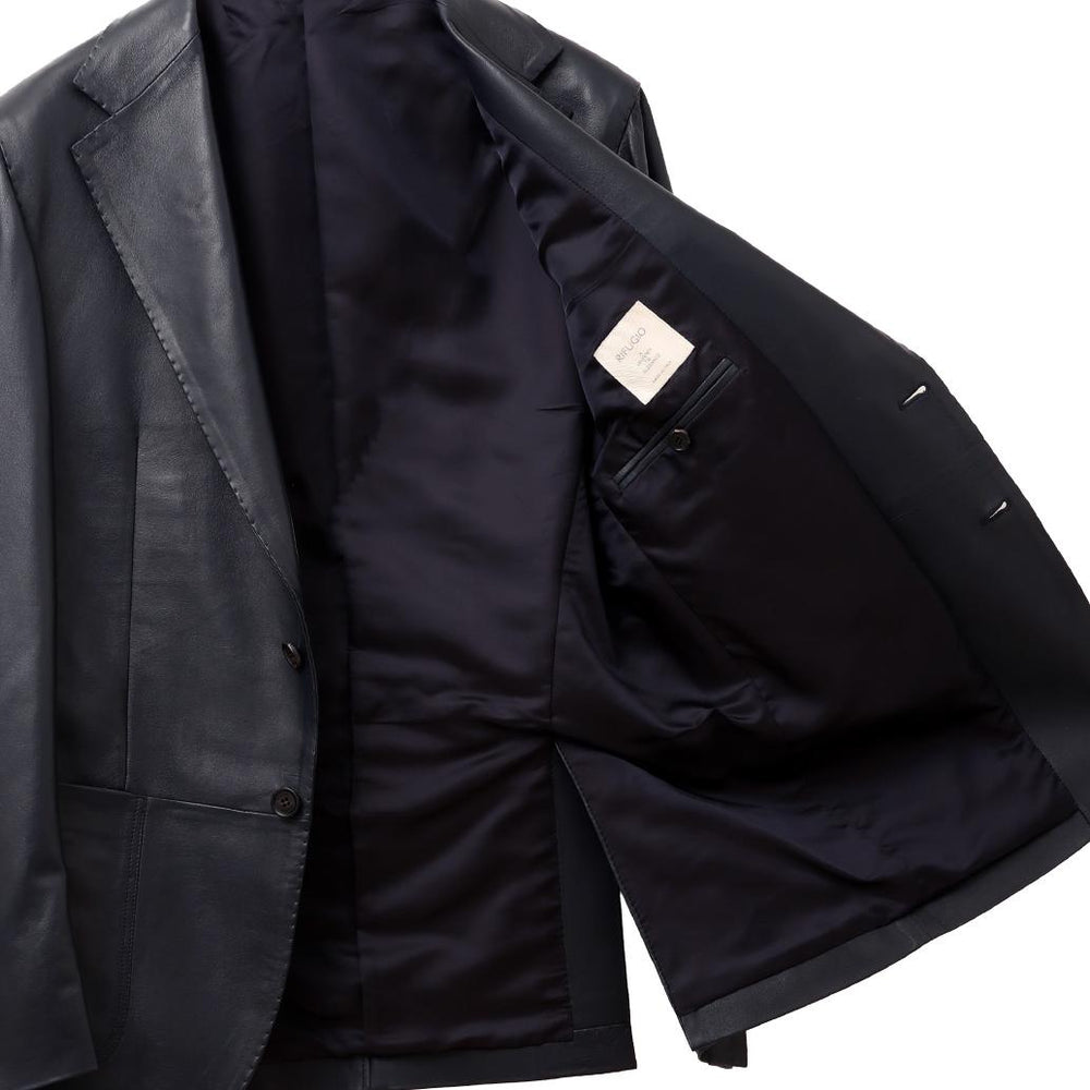 干場別注 レザージャケット ダークブルー – MINIMAL WARDROBE