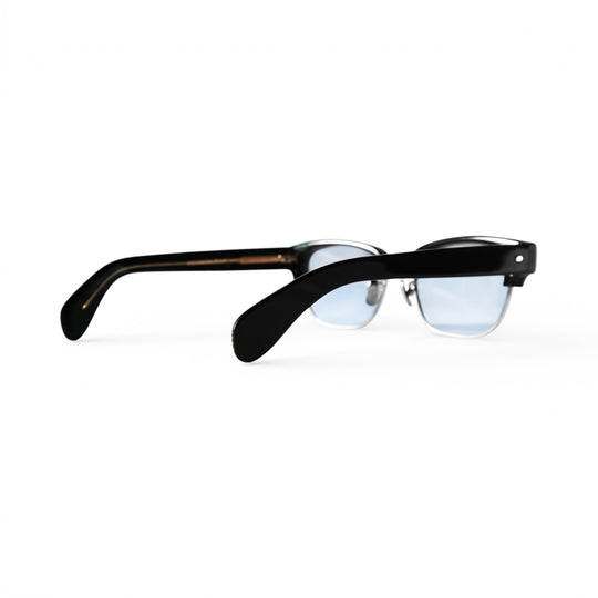 CRYPT サングラス BLACK × SILVER / LIGHT BLUE LENS