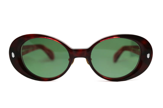 GEFFEN サングラス RED CLEAR DEMI / GREEN SMOKE LENS