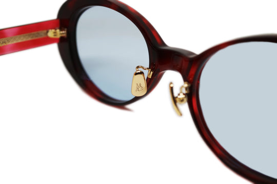 GEFFEN サングラス RED CLEAR DEMI / LIGHT BLUE LENS