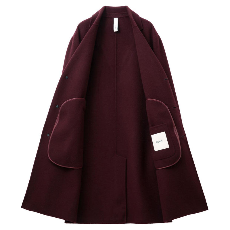25AW 干場別注シングルチェスターコート（CASSANO）ワイン