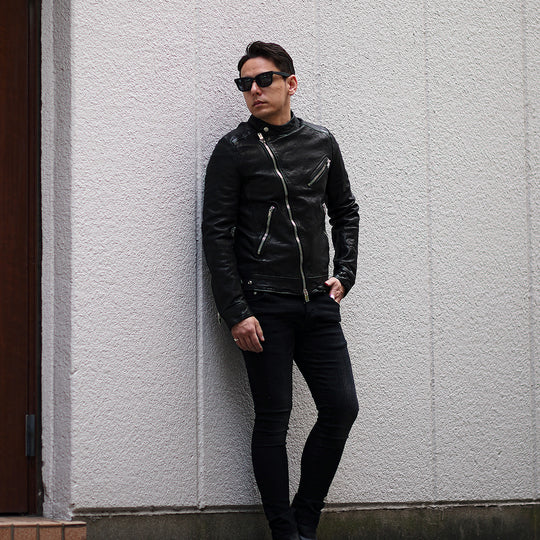 対象外商品　BACKLASH × FIXER F-1 ITALY SHOULDER GARMENT DYED SEMI DOUBLE RIDERS