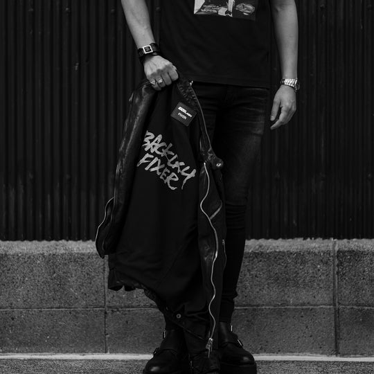 対象外商品　BACKLASH × FIXER F-1 ITALY SHOULDER GARMENT DYED SEMI DOUBLE RIDERS