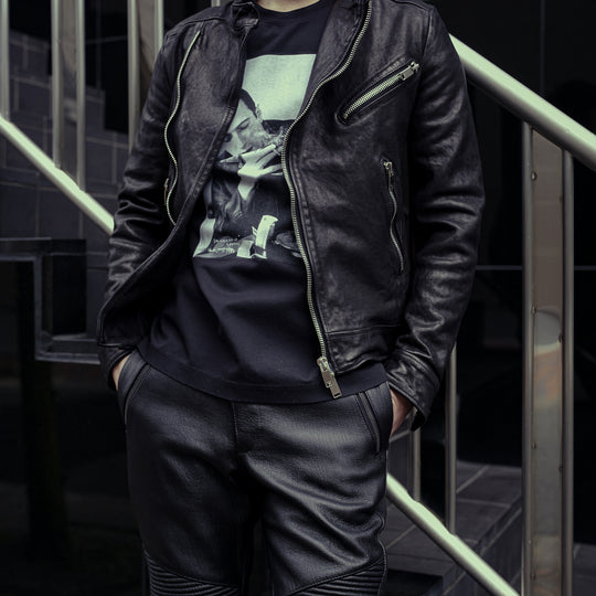 対象外商品　BACKLASH × FIXER F-1 ITALY SHOULDER GARMENT DYED SEMI DOUBLE RIDERS