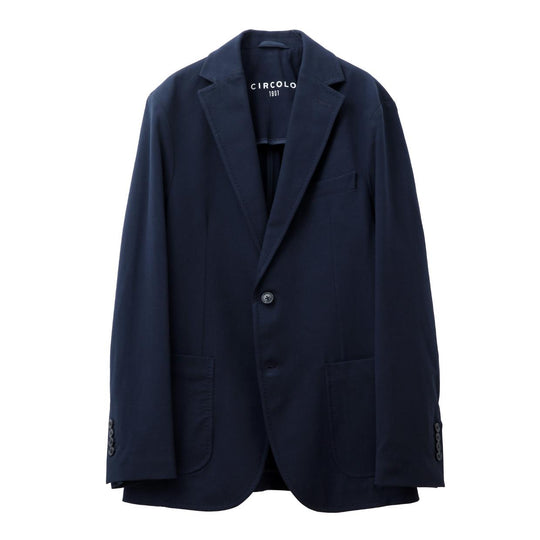 ライトストレッチジャージ 2Bシングルジャケット ネイビー