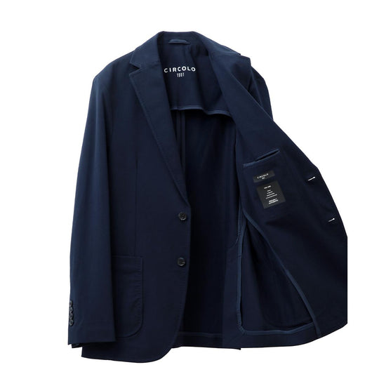 ライトストレッチジャージ 2Bシングルジャケット ネイビー