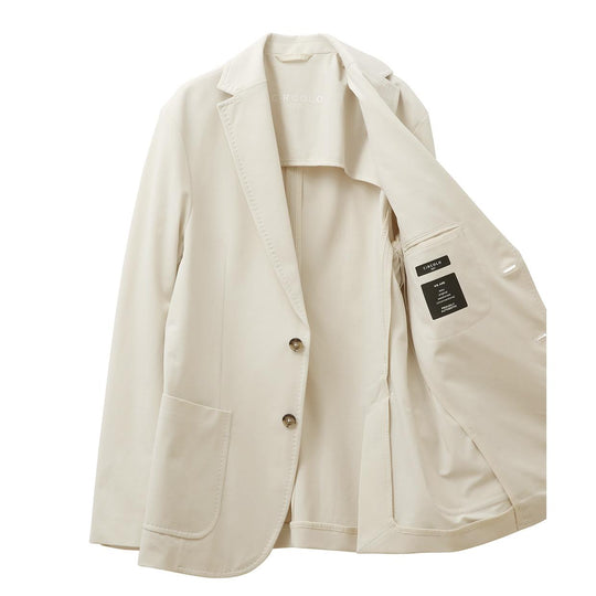 ライトストレッチジャージ 2Bシングルジャケット オフホワイト