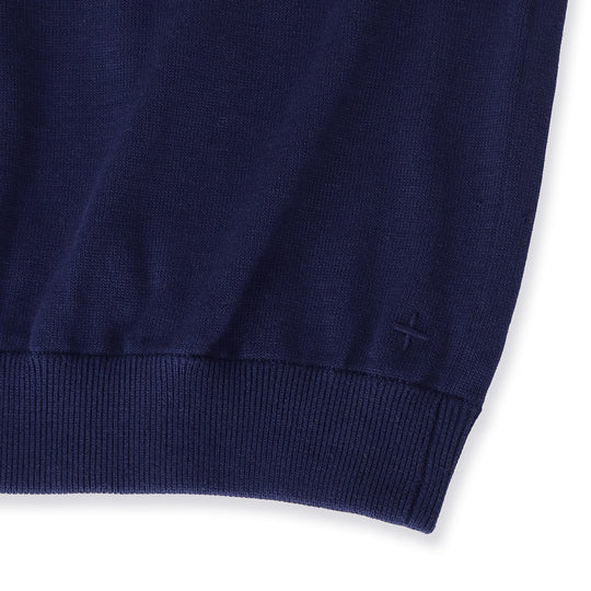 【リニューアルモデル】SUVIN PLATINUM ニットTシャツ ディープブルー