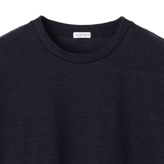 リネンジャージー ビッグTシャツ ネイビー