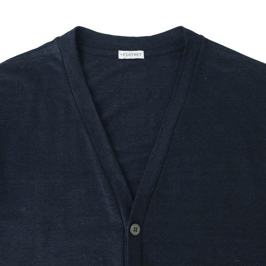 リネンジャージー カーディガン ネイビー