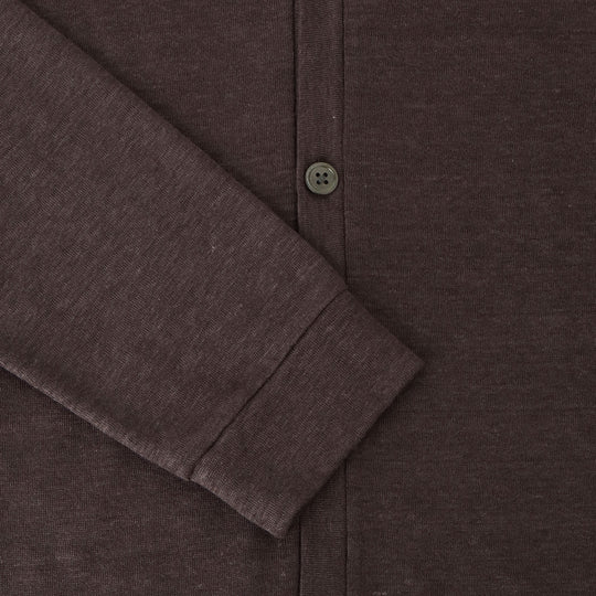 リネンジャージー カーディガン オーク