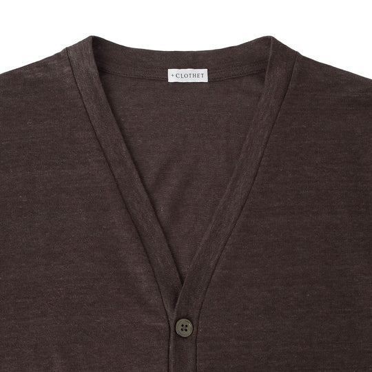 リネンジャージー カーディガン オーク