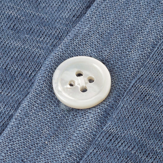 リネンジャージー カーディガン ブルー