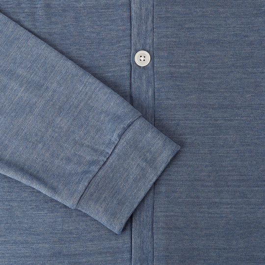 リネンジャージー カーディガン ブルー