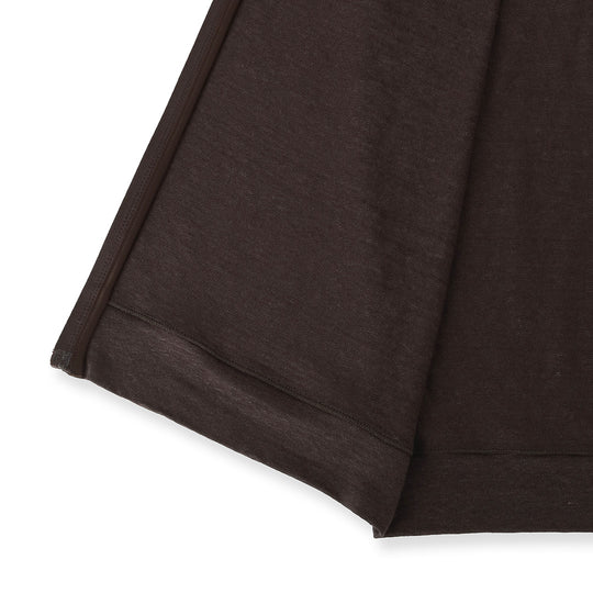 リネンジャージー スタンドカラー ジップアップ ブルゾン オーク