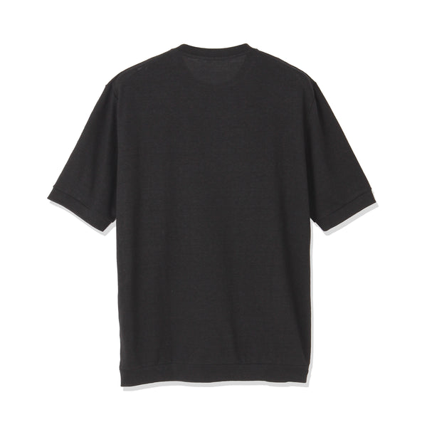 リネンジャージー テーラード Tシャツ ブラック
