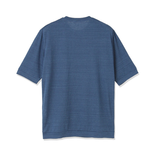 リネンジャージー テーラード Tシャツ ブルー