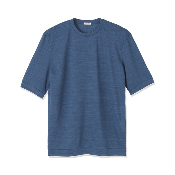 リネンジャージー テーラード Tシャツ ブルー