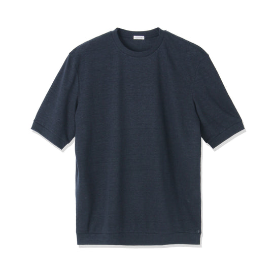 リネンジャージー テーラード Tシャツ ネイビー