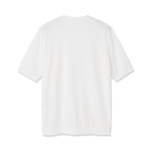 リネンジャージー テーラード Tシャツ ホワイト
