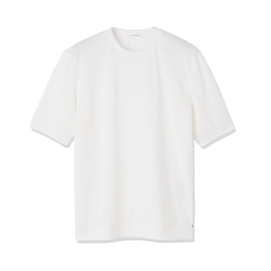 リネンジャージー テーラード Tシャツ ホワイト