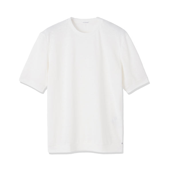 リネンジャージー テーラード Tシャツ ホワイト