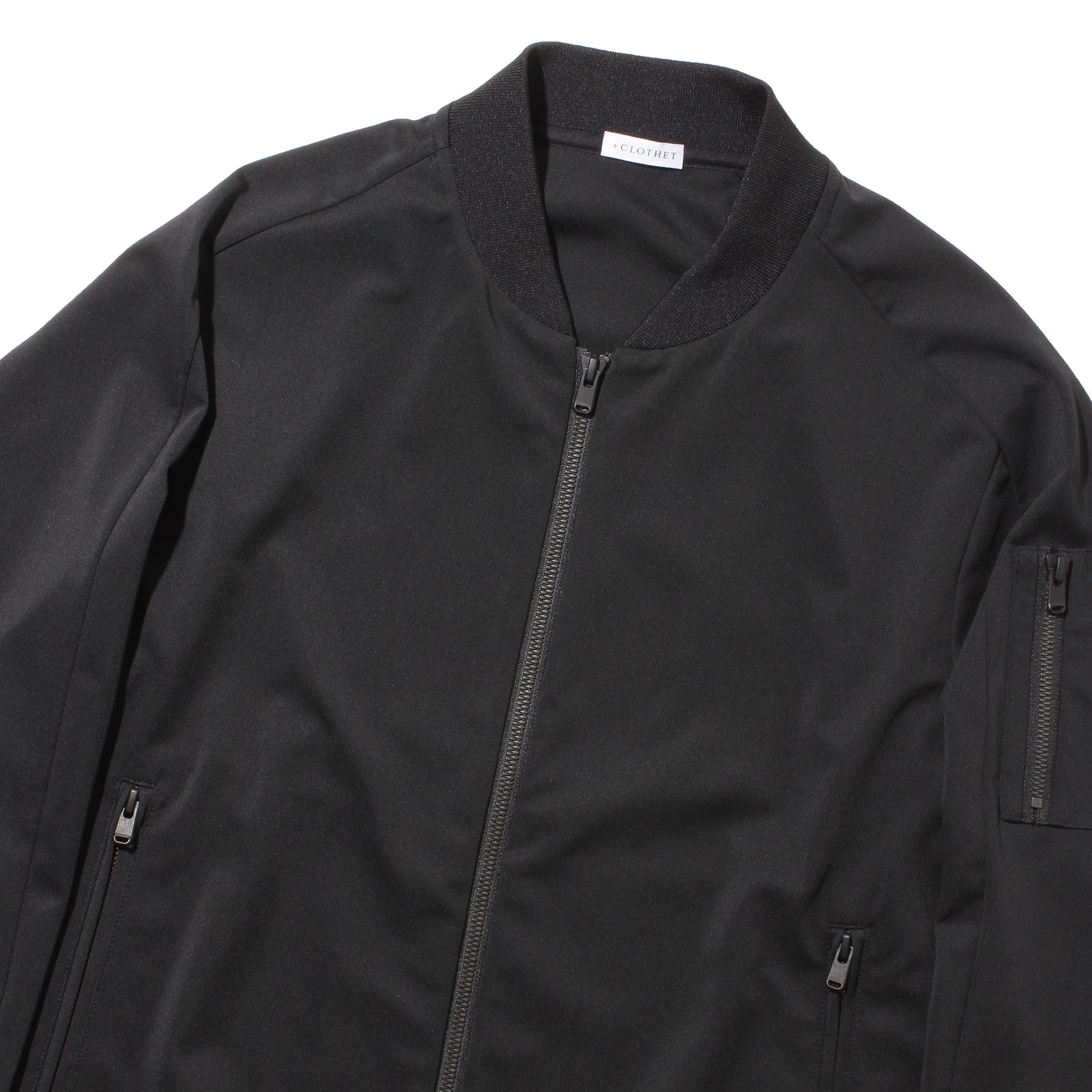 Matte Twist Flight Jacket マットツイスト ダブルジャージ ブラック – MINIMAL  WARDROBE（ミニマルワードローブ）