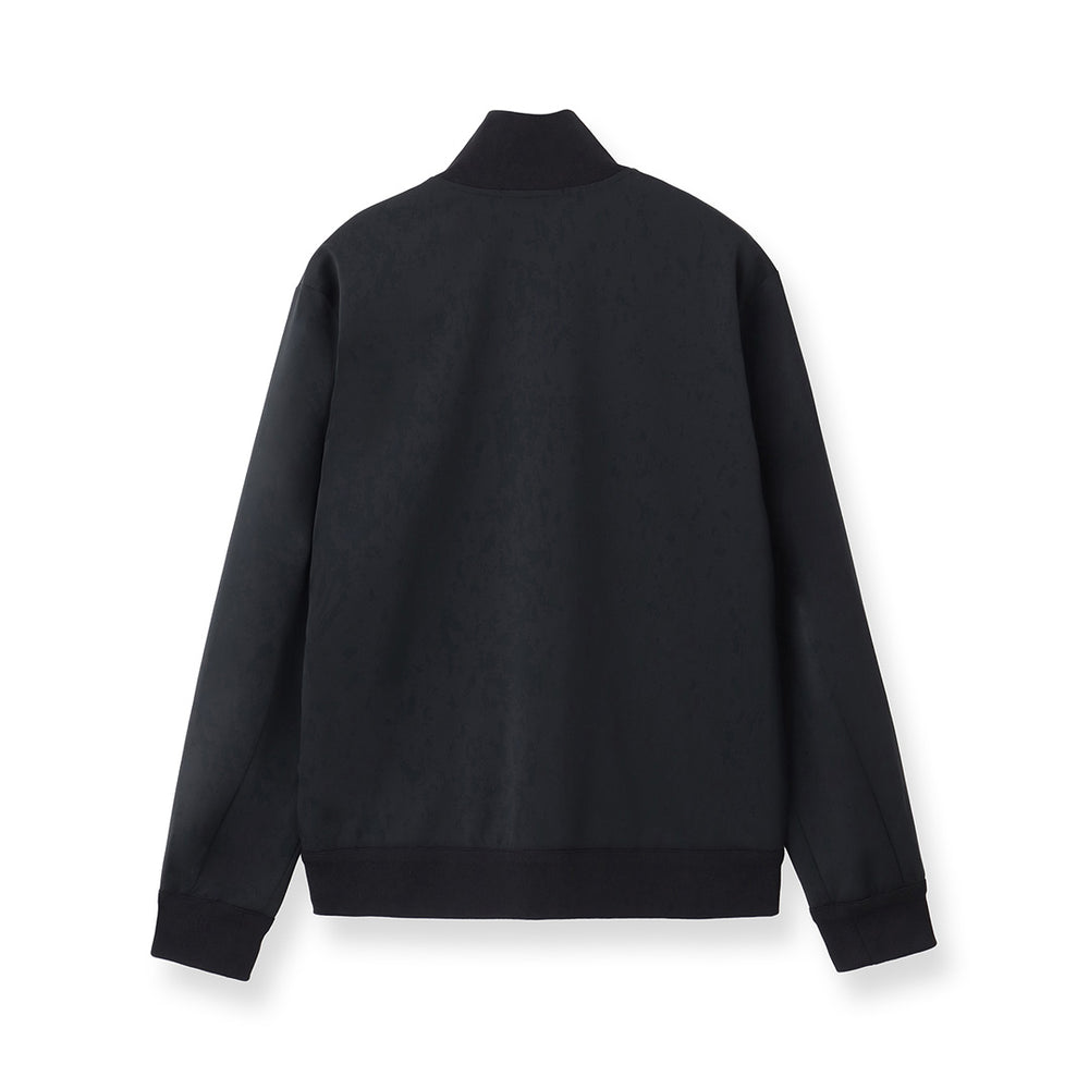 マットツイストスタンドカラー ジャケット ブラック – MINIMAL WARDROBE