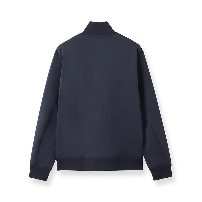 マットツイストスタンドカラー ジャケット ネイビー – MINIMAL WARDROBE