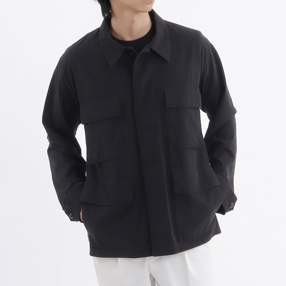 ESSENTIALS ブラック コットン ジャケット ハイツイスト コットンツイル BDUジャケット ブラック – MINIMAL