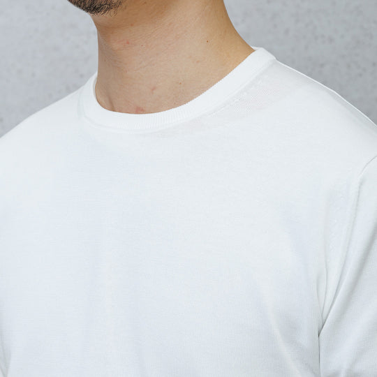 【リニューアルモデル】SUVIN PLATINUM ニットTシャツ ホワイト