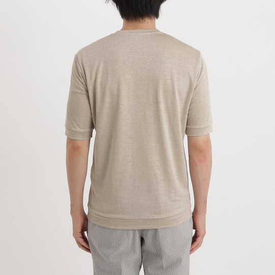 リネンジャージー テーラード Tシャツ ナチュラル