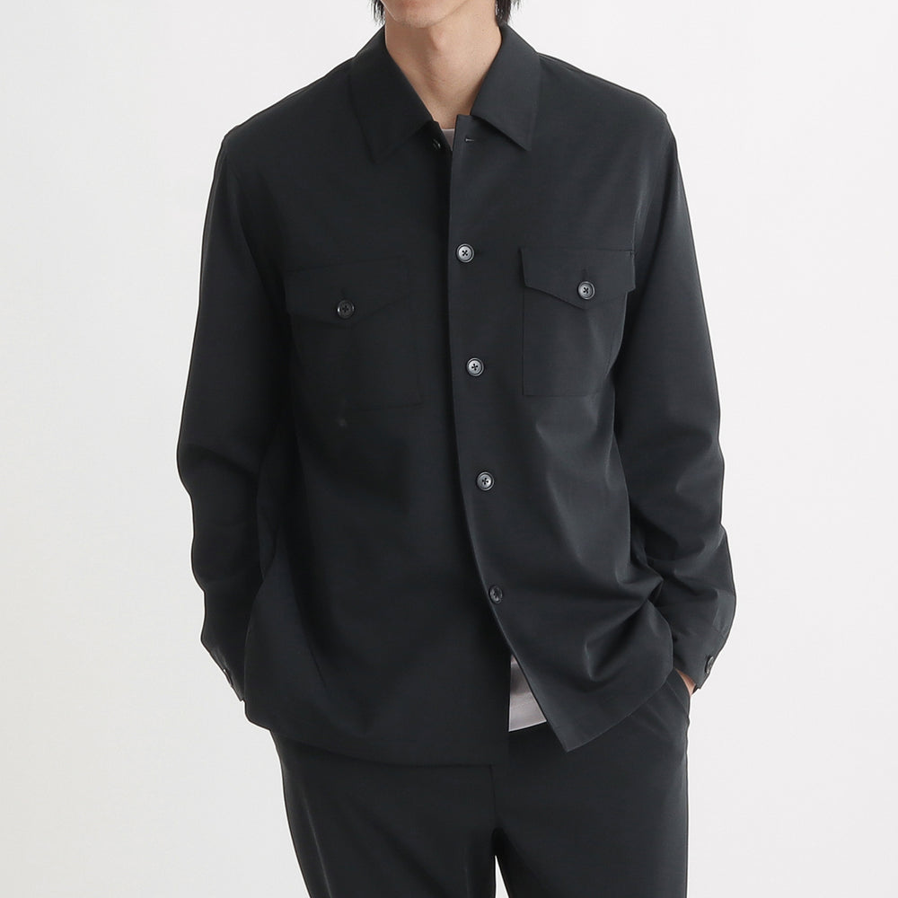 マットツイスト ファティーグシャツ ブラック – MINIMAL WARDROBE