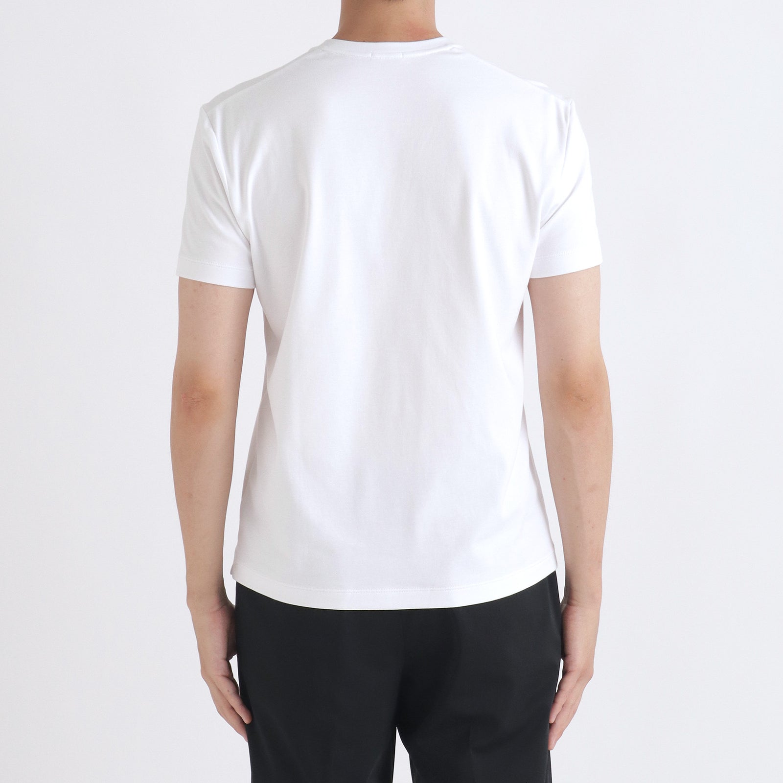 V12 VTWELVE ホワイト 長袖シャツ M値下げ不可 リニューアルモデル】SUVIN PLATINUM テーラードVネックTシャツ