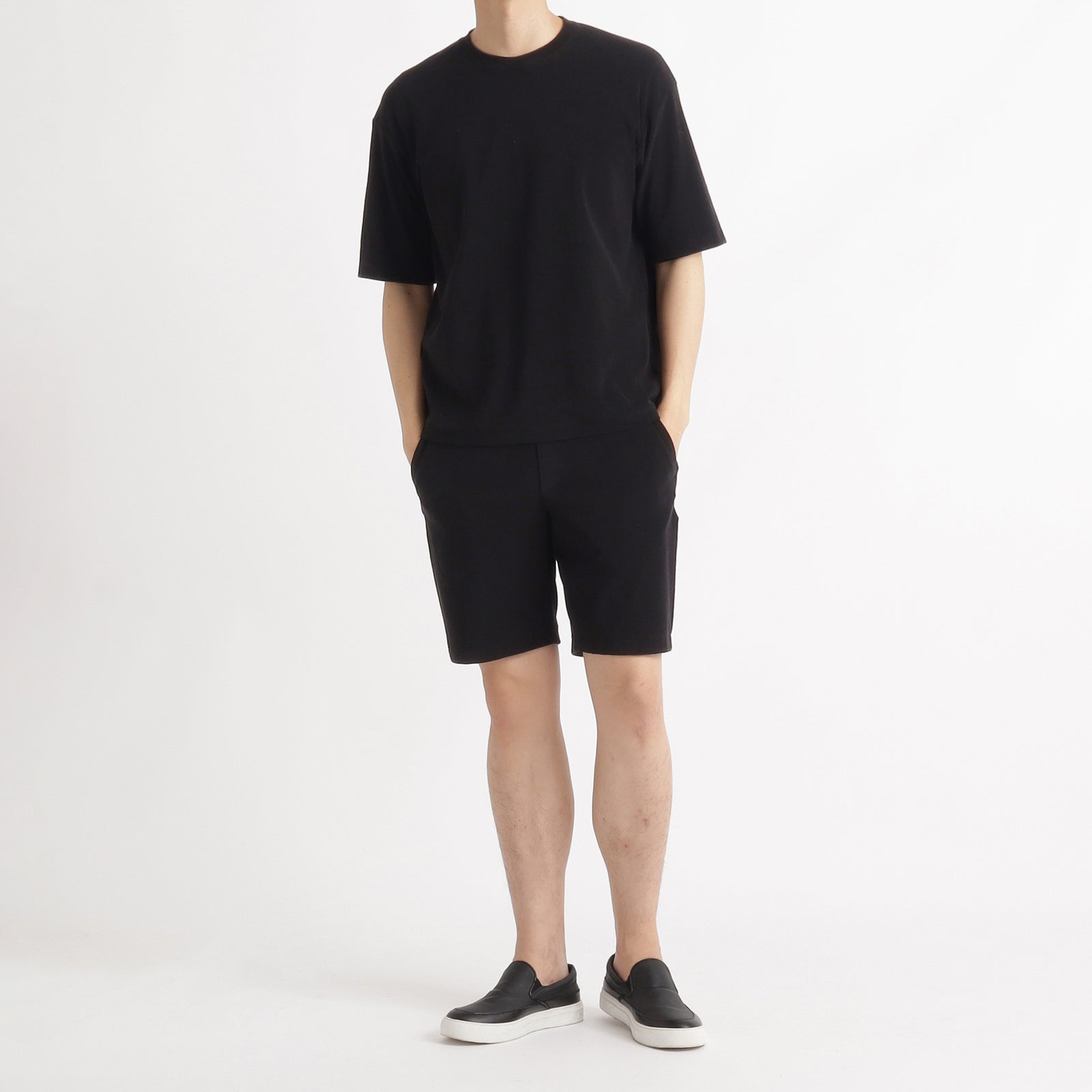 SUVIN PLATINUM マイクロパイル コンフォート Tシャツ ブラック