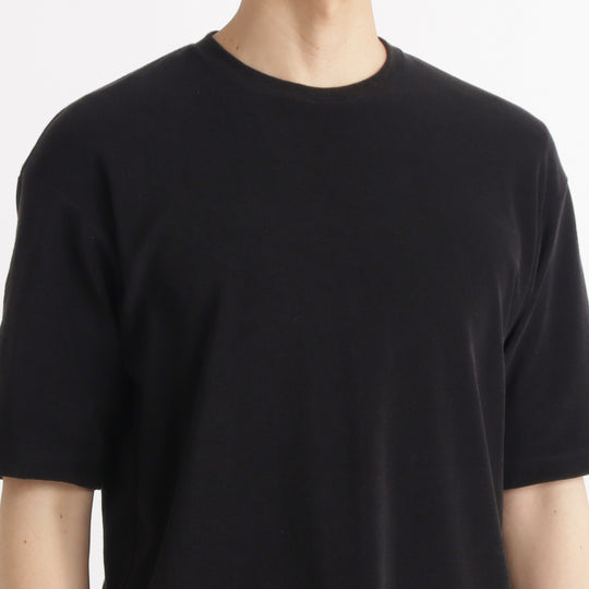 SUVIN PLATINUM マイクロパイル コンフォート Tシャツ ブラック