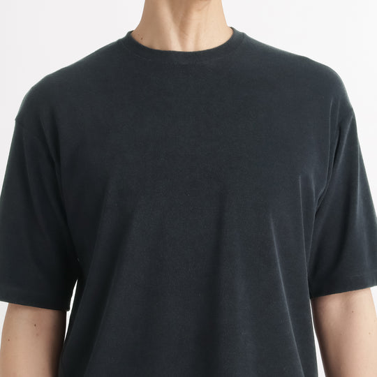 SUVIN PLATINUM マイクロパイル コンフォート Tシャツ ネイビー