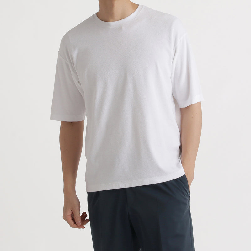 SUVIN PLATINUM マイクロパイル コンフォート Tシャツ ホワイト