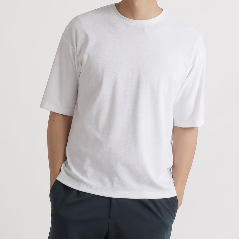 SUVIN PLATINUM マイクロパイル コンフォート Tシャツ ホワイト