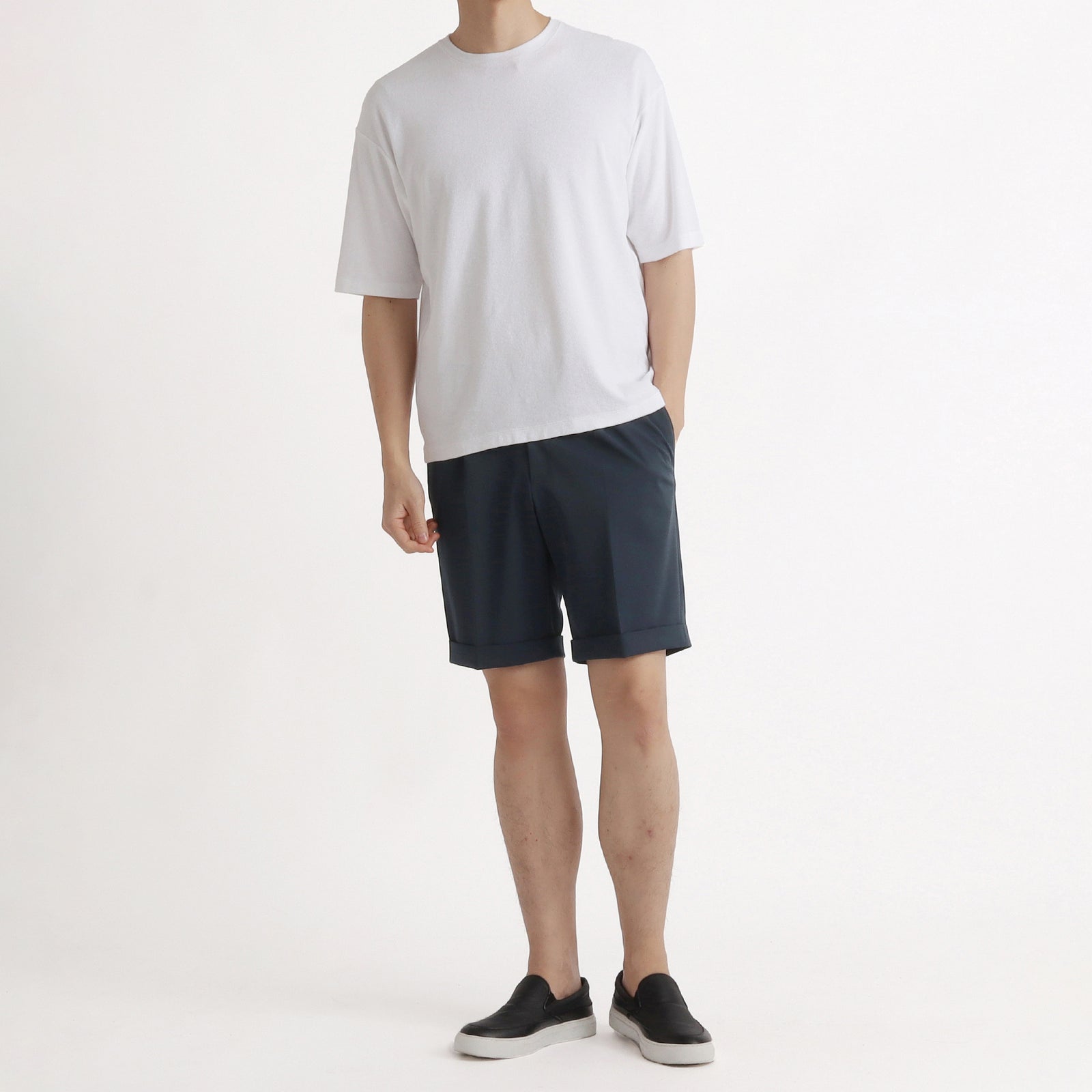 SUVIN PLATINUM マイクロパイル コンフォート Tシャツ ホワイト