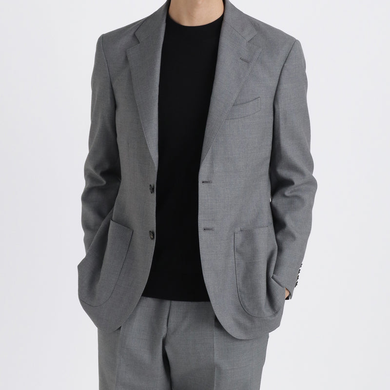 Twill Tailored Jacket 【TECHWOOL®】ウォッシャブルツイル ライトグレー