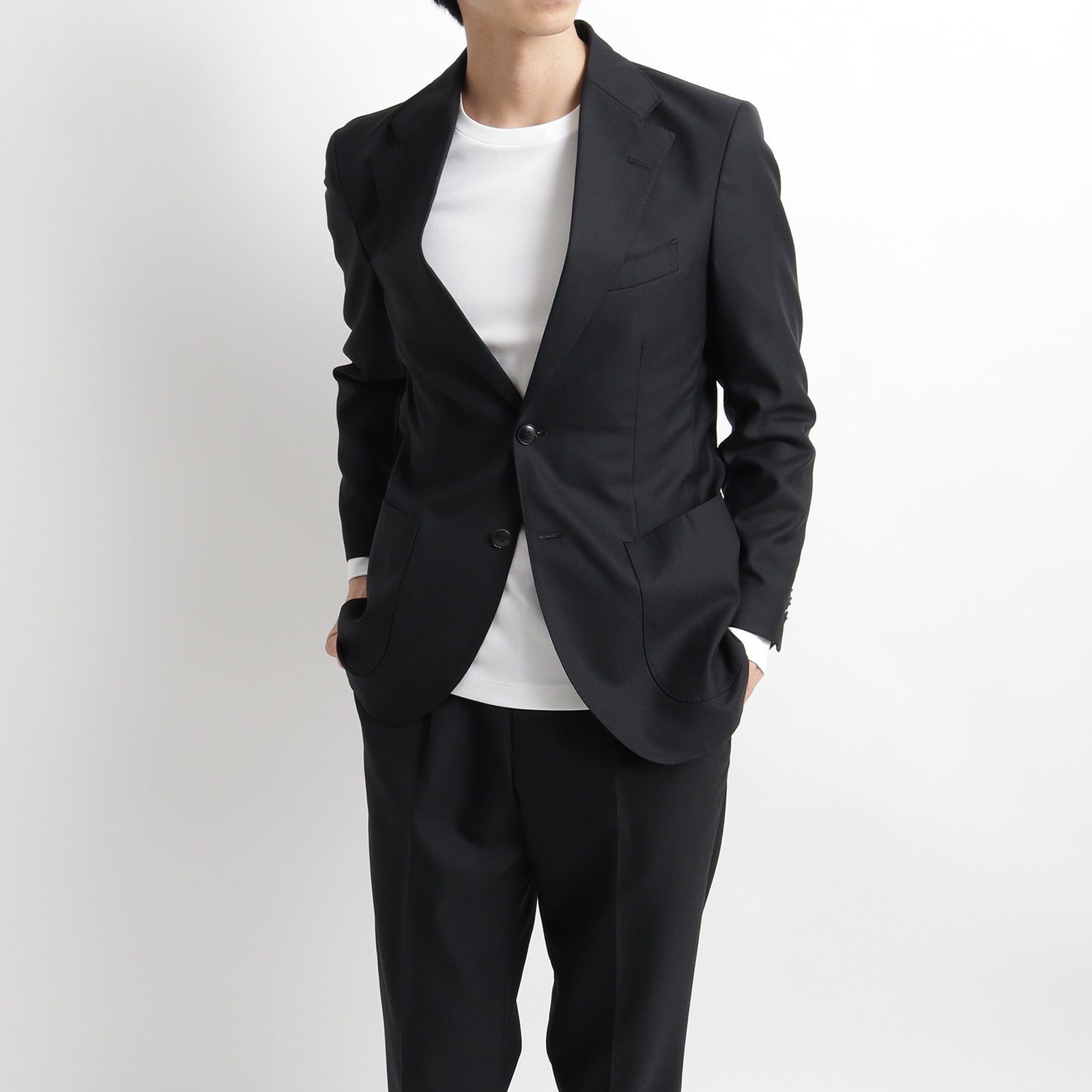 Twill Tailored Jacket 【TECHWOOL®】ウォッシャブルツイル ブラック 