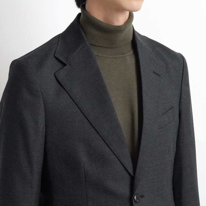 Twill Tailored Jacket 【TECHWOOL®】ウォッシャブルツイル チャコール