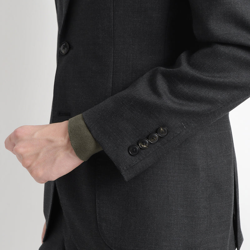 Twill Tailored Jacket 【TECHWOOL®】ウォッシャブルツイル チャコール