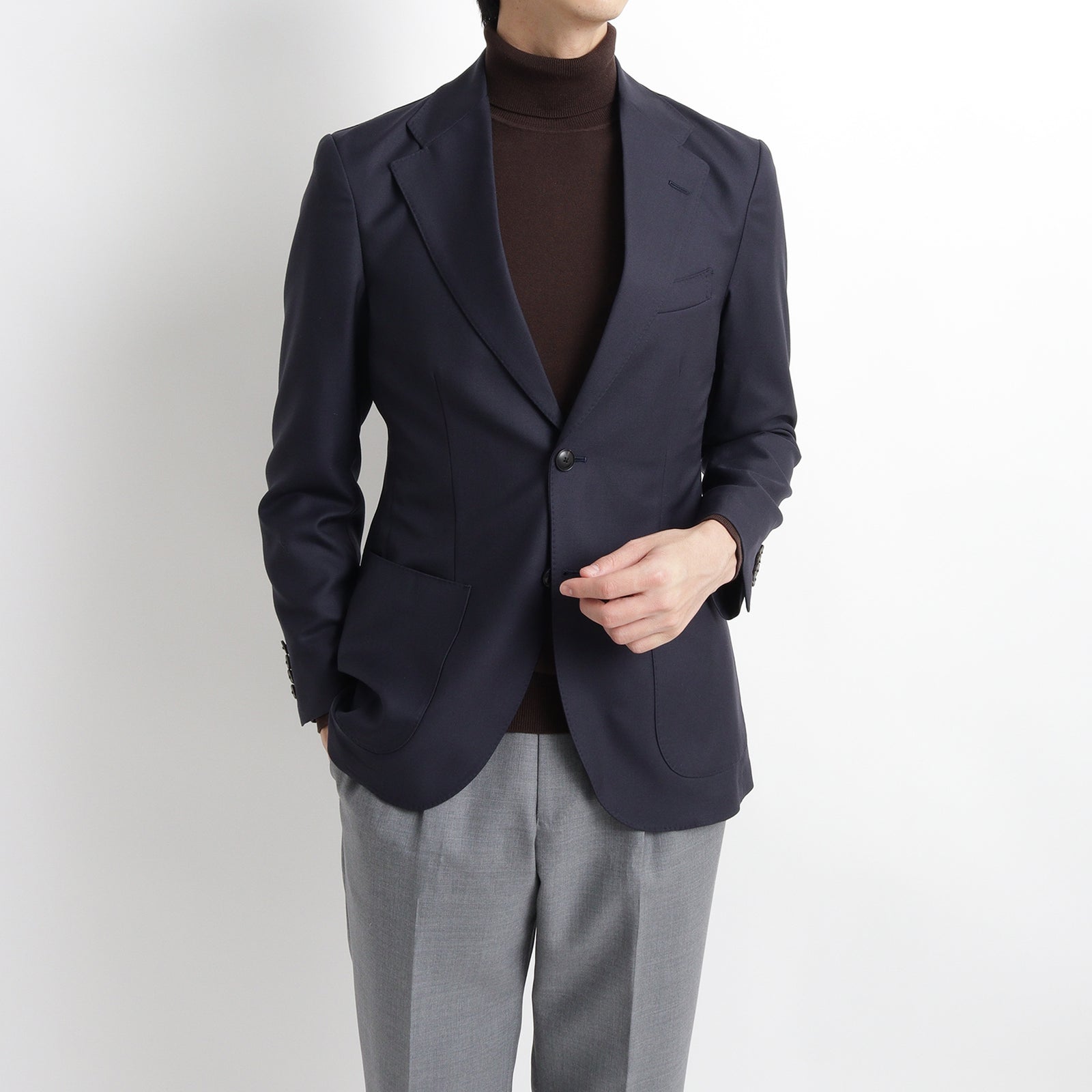 Twill Tailored Jacket 【TECHWOOL®】ウォッシャブルツイル ネイビー