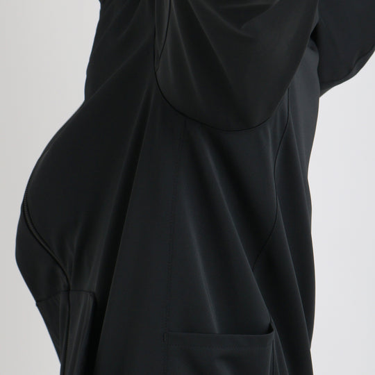 マットツイスト ジップアップ フーディー ブラック