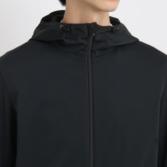 マットツイスト ジップアップ フーディー ブラック