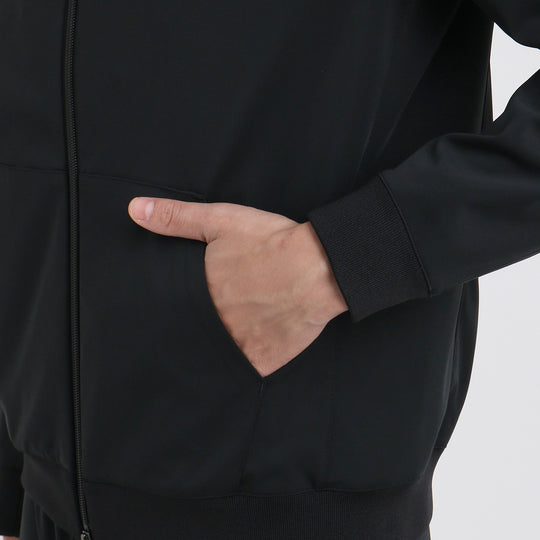 マットツイスト ジップアップ フーディー ブラック