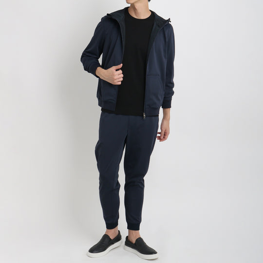 マットツイスト ジップアップ フーディー ネイビー