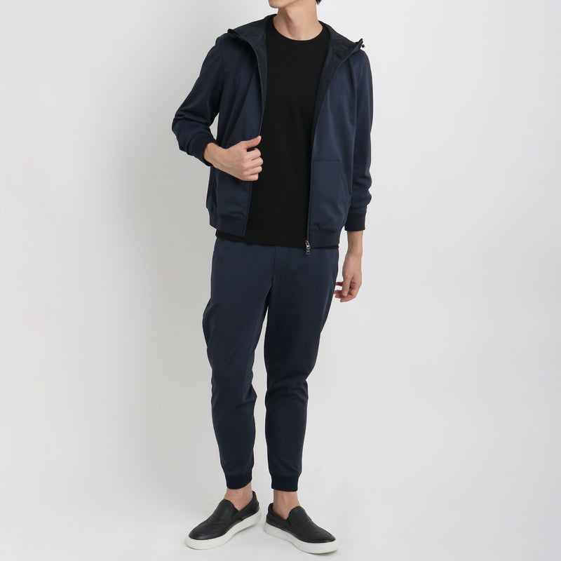 マットツイスト ジップアップ フーディー ネイビー – MINIMAL WARDROBE